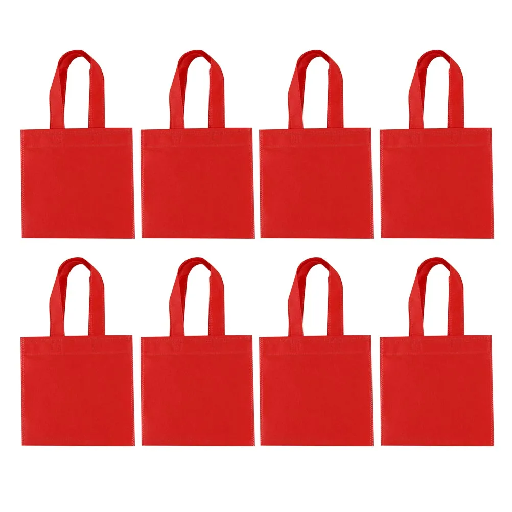 

12pcs Nonwoven Handbags Reusable Tote Eco Friendly Foldable Shopping Storage Bags Gift Packaging Grocery Event Bag