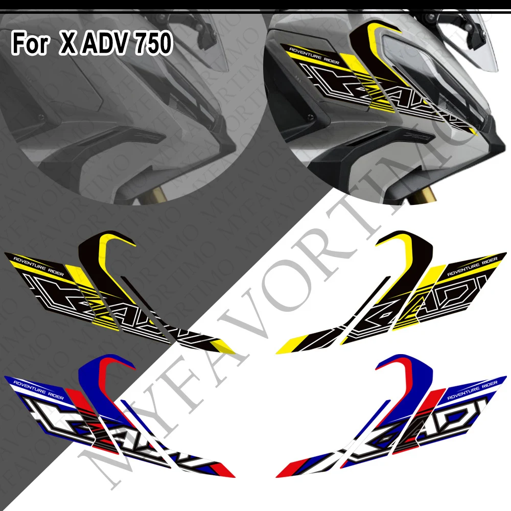 

For Honda X-ADV 750 XADV X ADV 750 Motorcycle Protector Tank Pad Kit Wheel Decals Windshield Stickers 2021 2022 2023 2024