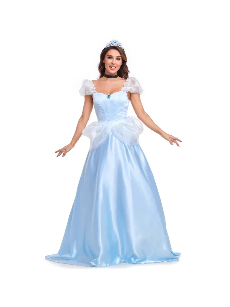 Cinderella princess dress, holiday costume, masquerade role-playing cosplay princess dress, Halloween costume view 5