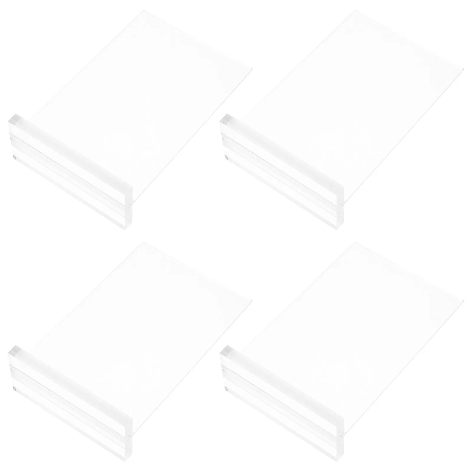 4Pcs High Transparency Acrylic Tabletop Sign Holder Sleek Modern Display Stand for Bar Menu Hotel Table Signs Brochure Poster