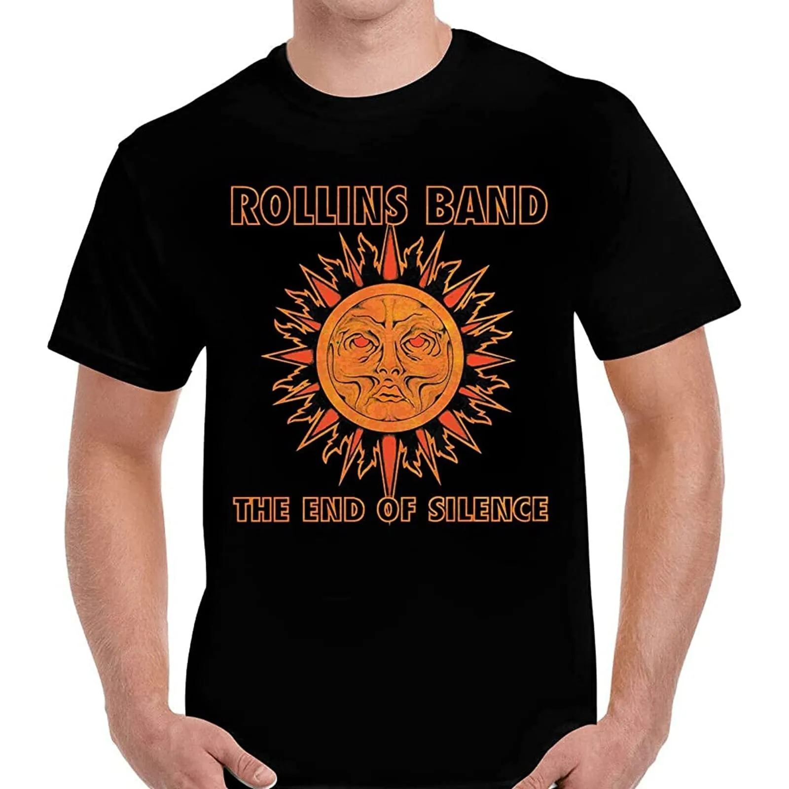 Черная футболка Rollins Band The End of Silence Мужская рубашка в стиле рок BL212 Черная футболка Rollins Band The End of Silence Мужская рубашка в стиле рок BL212