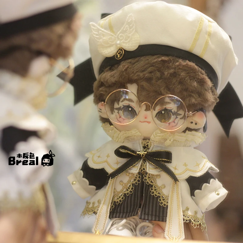 Handmade 5pc 20cm Doll Clothes Sacred Heart Singer Palace Style Cos Suit Butterfly Beret Uniform Suit Gift No Doll