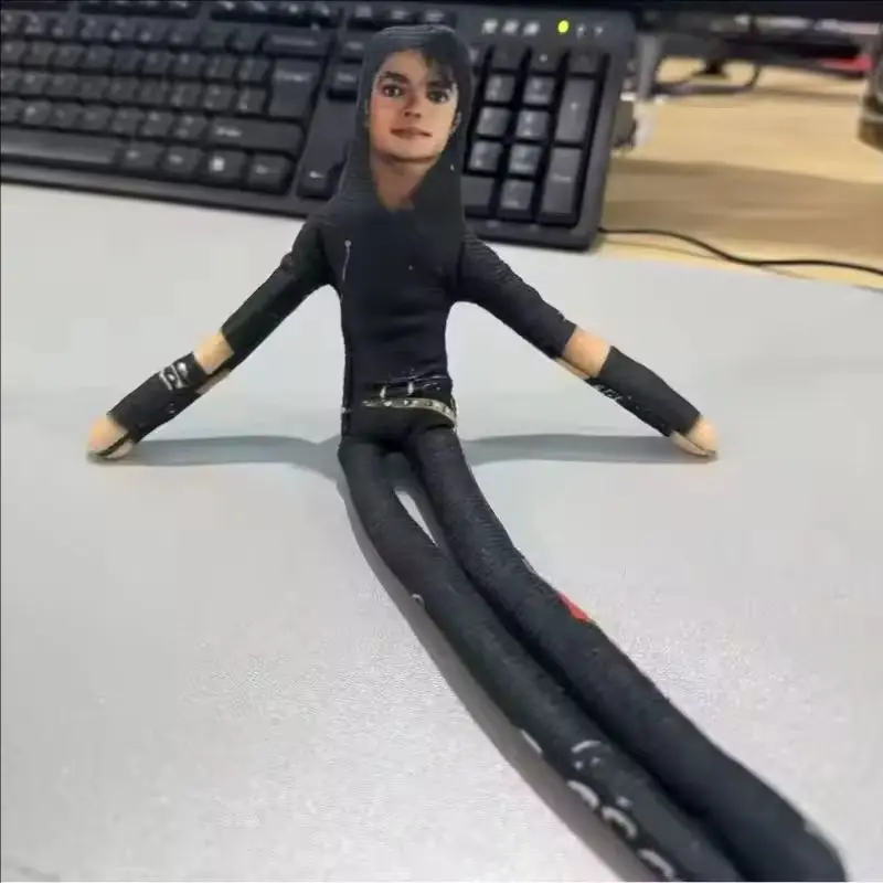 New Style Michael Jackson Cosplay Prop Doll Plush Stuffed Figure Dolls Room Decoration Abstract Joint Mobility Props Gift