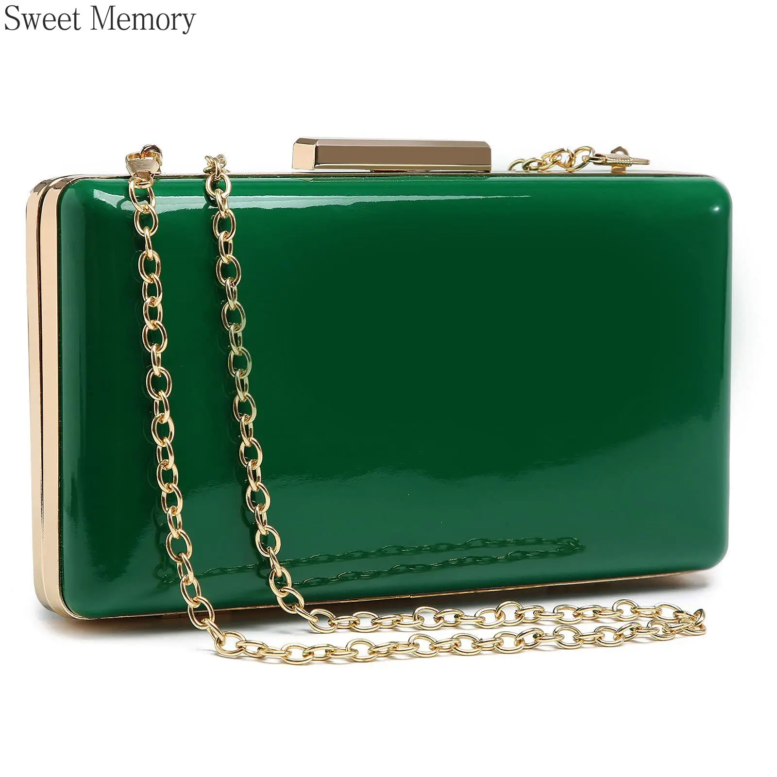 J135 Ladies' PU Glossy High-end Luxury Handbag Crossbody Dinner Bag Banquet Party Bag 2025 Sweet Memory White Green Dolly Bags