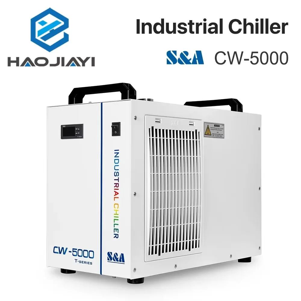 

S&amp A CW5000 промышленный воздушный охладитель воды для CO2 лазерной гравировки и резки охлаждающий станок 80 Вт 100 Вт лазерная трубка