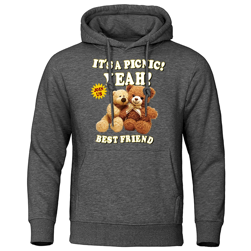 It'S Picnic Yeah Best Friend Hoodies Men Women Warm Comfortable Fashion Sweatshirt Crewneck Hip Hop Street Clothes Loose Hoody