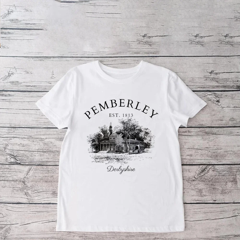 Koszulka \"Duma i uprzedzenie\" Jane Austen Prezent Pemberley Lekka Koszula Akademicka Literatura Książki Literackie Koszulka Książkowy Czytanie