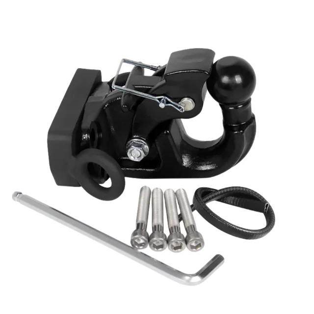 

Trailer Pintle Hook Mounting Plate for Hitch Adapter Mount With Pin Lock Ball Towing Accessories RV Camper