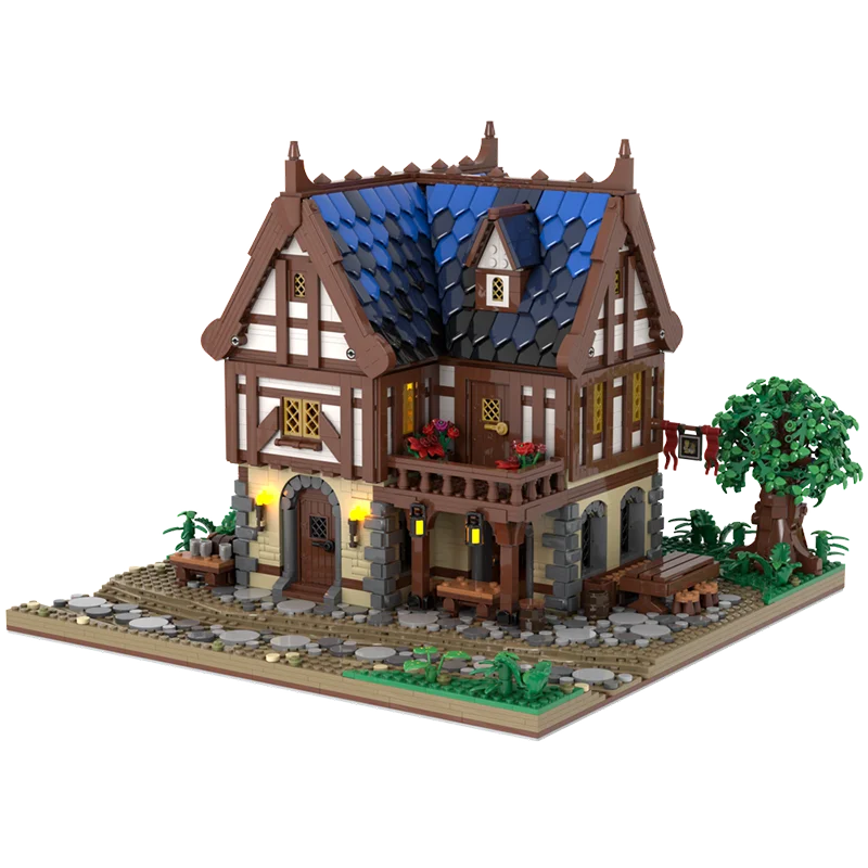 

4783 шт. MOC средневековое здание дома таверна модель DIY головоломка сборка строительные блоки игрушка детский подарок на день рождения