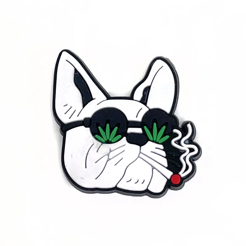 รองเท้าวัชพืชสีเขียวการ์ตูน1ชิ้นสุดน่ารักรองเท้าแตะแบบ DIY aksesoris sepatu หัวเข็มขัดตกแต่งพีวีซีใช้ได้ทั้งชายและหญิงของขวัญสำหรับเด็กผู้ชาย