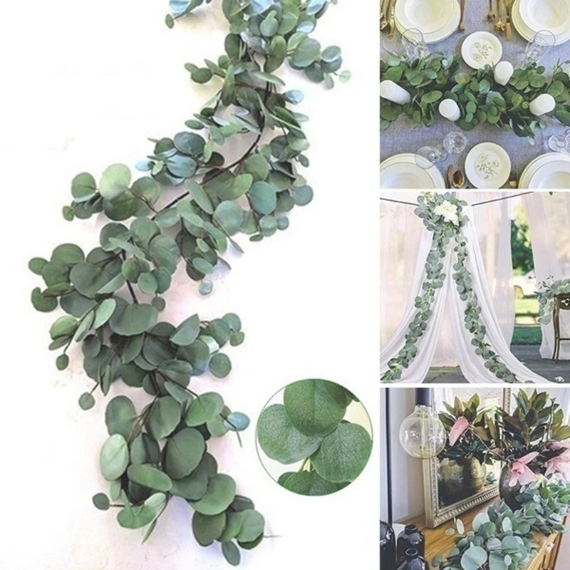 

200cm Green Artificial Ivy Leaf Garland Plants Vine Leaves 1pcs Diy For Home Wedding Decoration Garden Party Decor