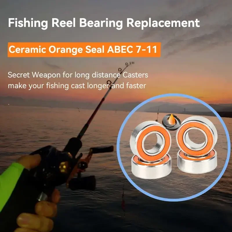 

4Pcs SMR103 RSCB Ceramic Bearing 3X10X4 ABEC-7 Stainless Steel Hybrid Fishing Reel Bearing SMR63 74 85 103 117 137 148RSCB