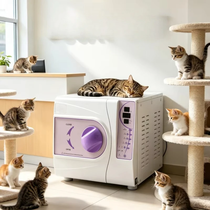 Veterinary Instrument 12L Vacuum Steam Sterilizer with Printer for Veterinary Clinic Infection Control