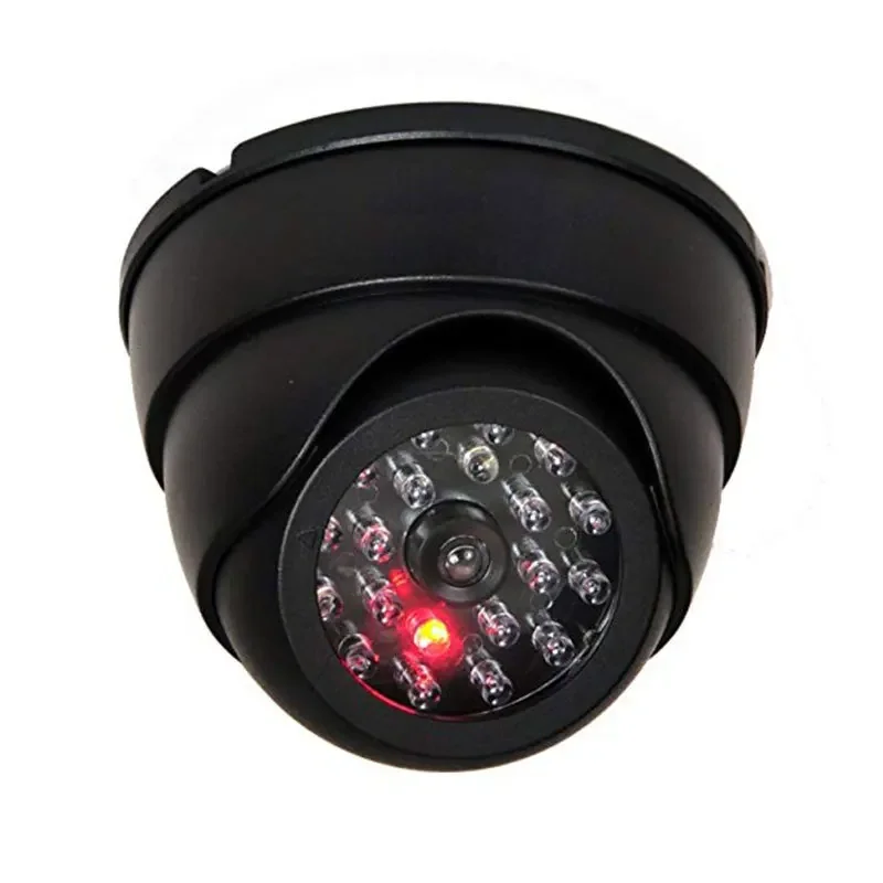 

Simulation Black Conch Shape Semi-circle Anti-theft Surveillance Camera Fake Monitor with Light Shop Home Security Supplies