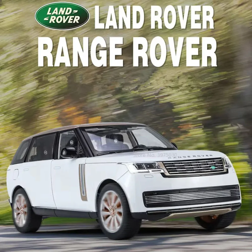 1:18 LAND ROVER Range Rover SV2022 Toys Cars Miniature Models Sound Light Land Cruiser LC300 Doors Opened Vehicle Children Gifts