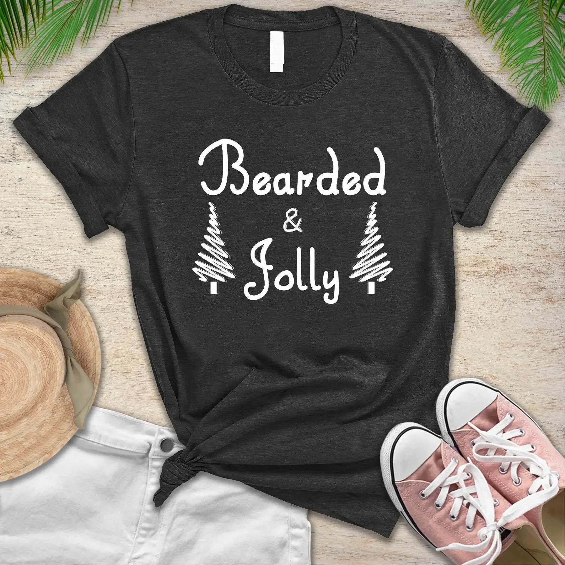 

Bearded And Jolly Christmas T Shirt Funny For Women Sweat