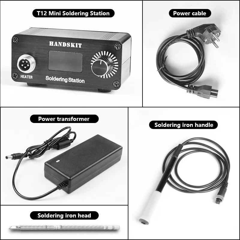 T12 welding station digital display adjustable temperature mini repair soldering iron equipment portable home repair tool set