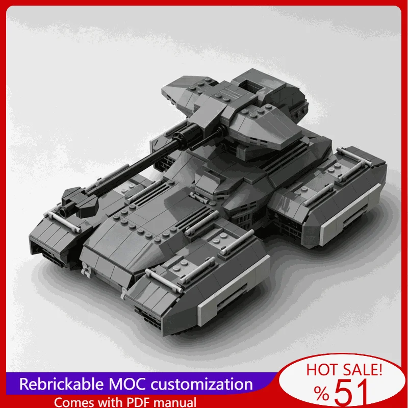 996PCS Sci Fi M808B Scorpion Future Battle Tank War Series Model Build Blocks DIY Assembly Creative Collection Display Gift Toy