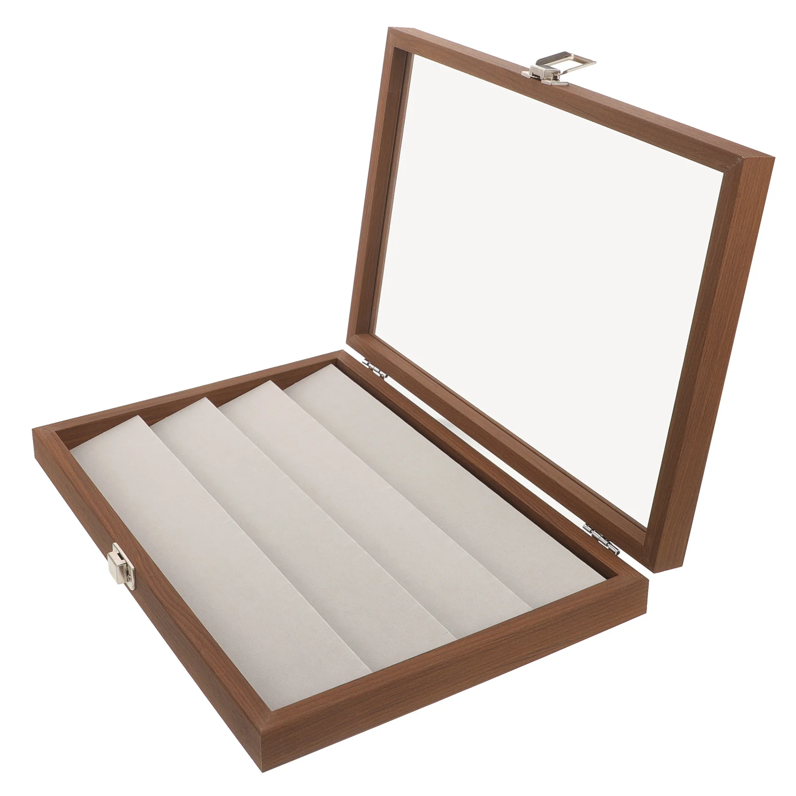 

1 шт. деревянная шкатулка для драгоценностей изысканное мастерство прочный практичный органайзер для хранения колец серьги контейнер для дисплея