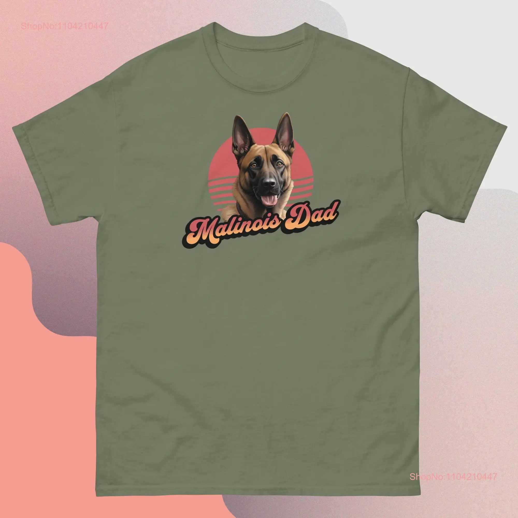 Camiseta belga Malinois propietario del pastor Chien de Berger Belge Dad manga larga o corta