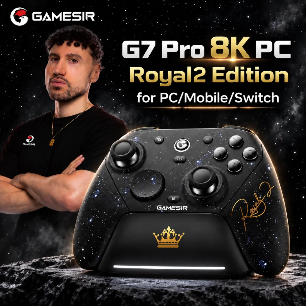 GameSir G7 Pro 8K Royal2 Edition Wireless PC Controller Advanced Esports Gamepad 8000Hz Gen-2 TMR Sticks Hall Effect Triggers