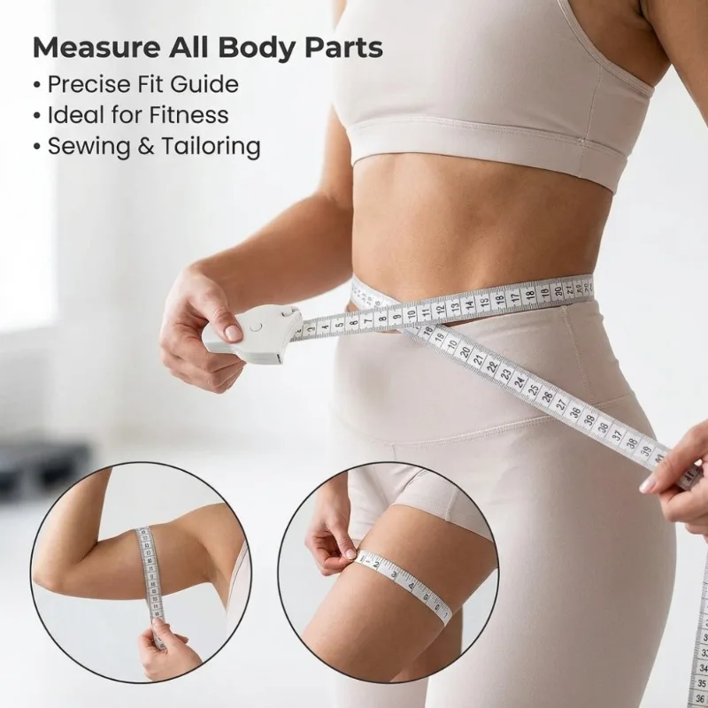Automatic Telescopic Tape Measure Body Measuring Tape Sewing Ruler Tools Centimeter Tapes For Body Meter Measure White Tools