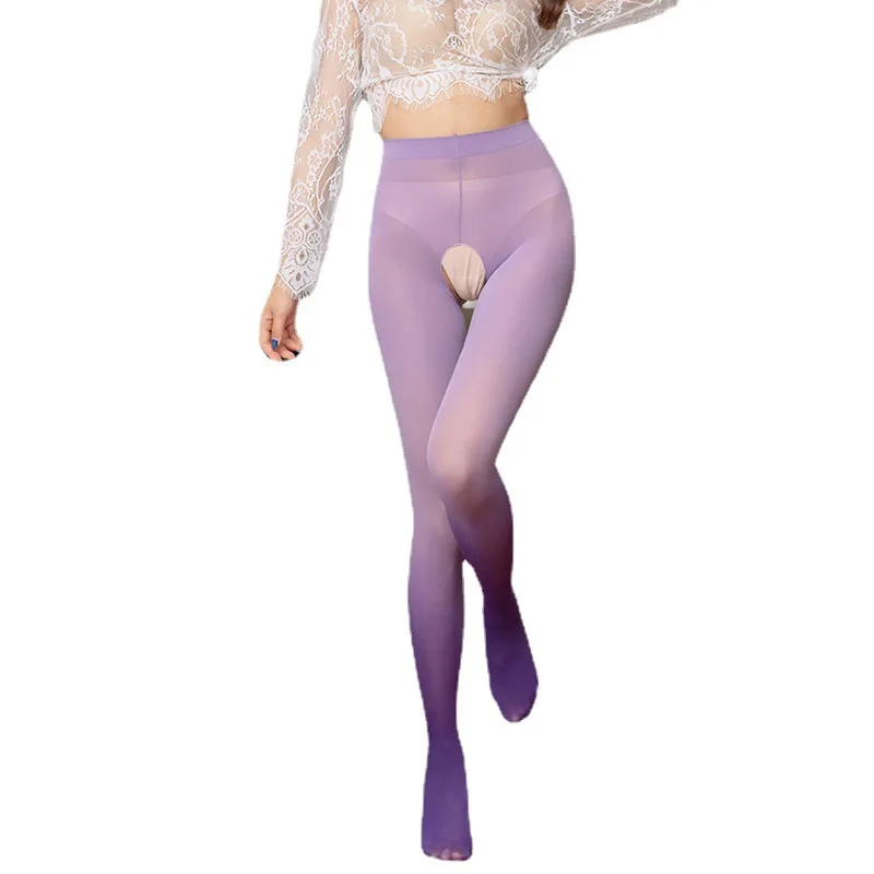 Gradiente Meia-calça 5XL Livre Crotchless Meias De Seda Feminina Primavera e Outono Meia-calça Multicolor