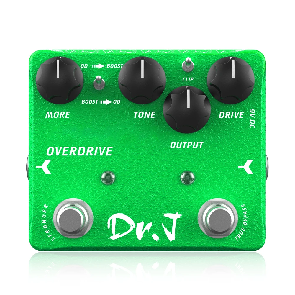 JOYO Dr. J Series D60 EMERALD Overdrive Guitar Pedal 15dB Boost Beautiful Warm Character Tone Overdrive Pedal with CLIP Switch view 2
