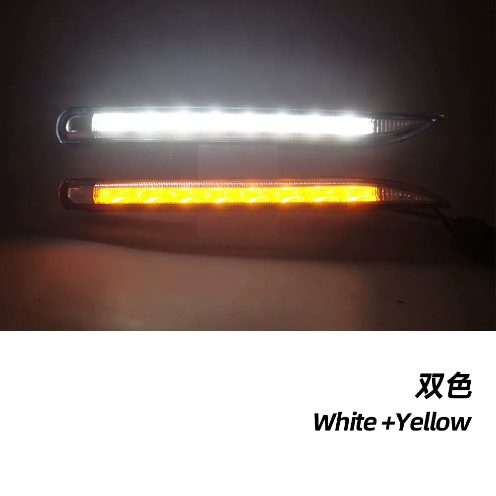 LED Daytime Running Light for Renault Koleos 12-14 modified Stream DRL Front bumper Fog light Turn signal Car Accessories