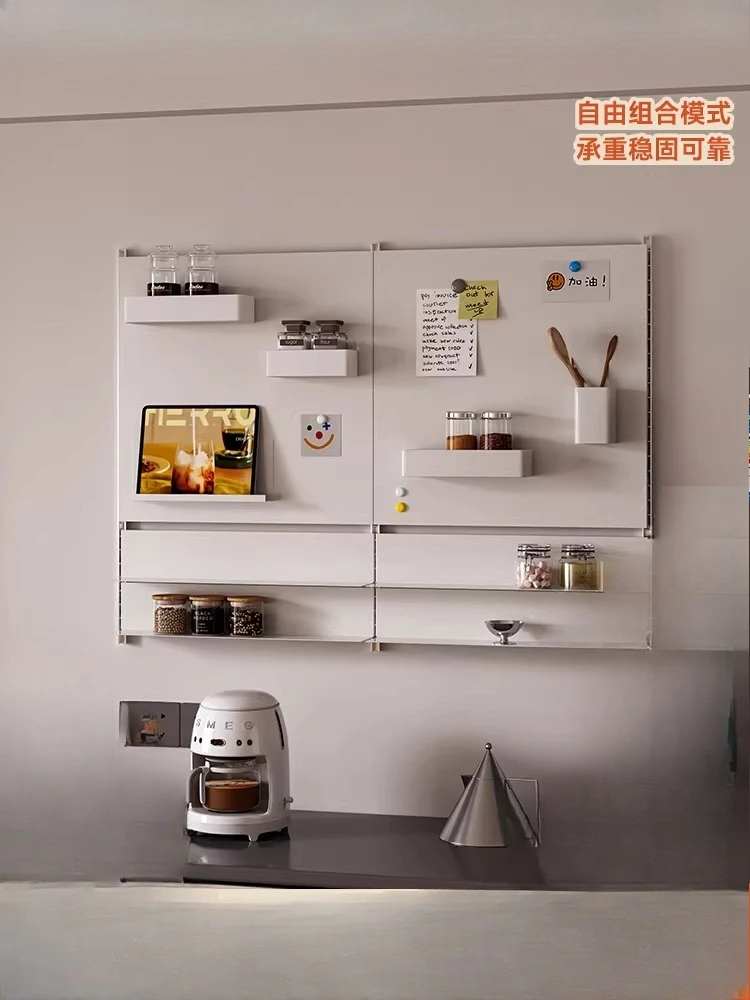 Wall-mounted DIY decorative board, office metal sticky note board