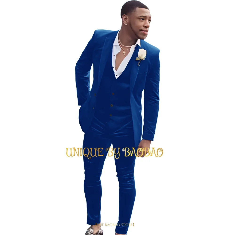 

Men's 3-piece Formal Party Set (Jacket+Vest+Pants) Fashion Wedding Engagement Ball Easter Christmas Festival Custom Tuxedo