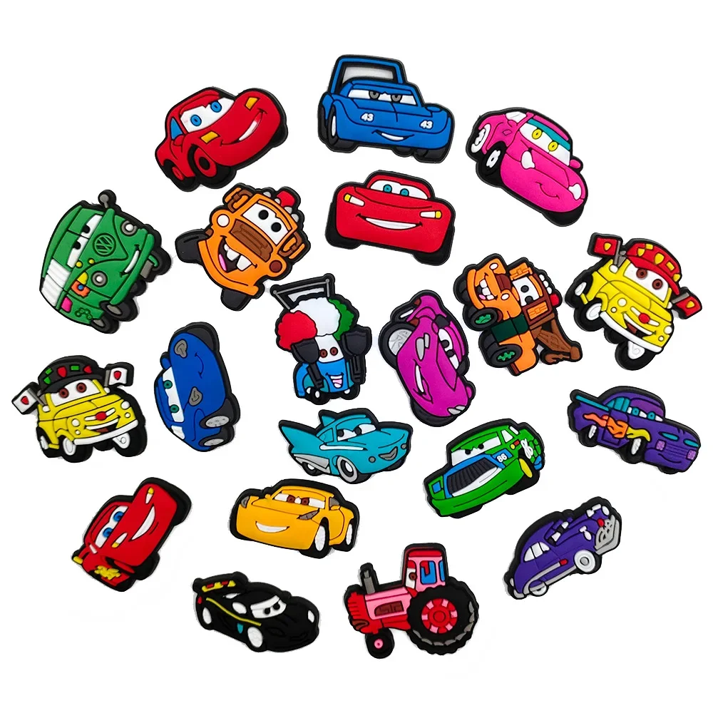 Random Car Shoe Charms Cartoon Shoe Decoration Buckle Croc Accessories for Clog  Girls Kids Party X-mas Gifts