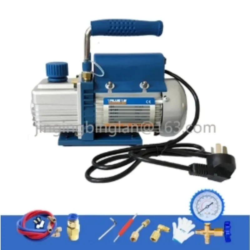 VALUE 220V Refrigerant Vacuum Pump Rotary Vane Single Stage Air Vacuum Pump 1P Air Conditioning Pump R410A R410 R134a R22