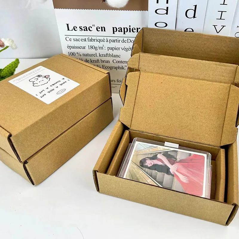 10/20 قطعة صناديق من الورق المقوى التعبئة والتغليف المعجنات كعكة هدية صناديق التعبئة والتغليف كرافت ورقة مجوهرات هدية صندوق التفاف صندوق Cajas De Empaque
