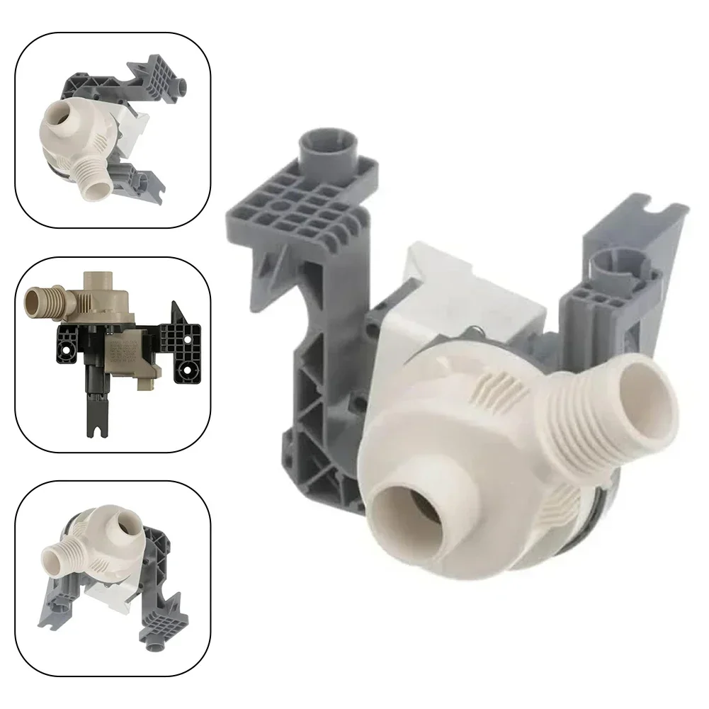 Washing Machine Drain Pump Motor 120V Gray Plastic Unit Compatible With Multiple Models Quick Water Removal Fix