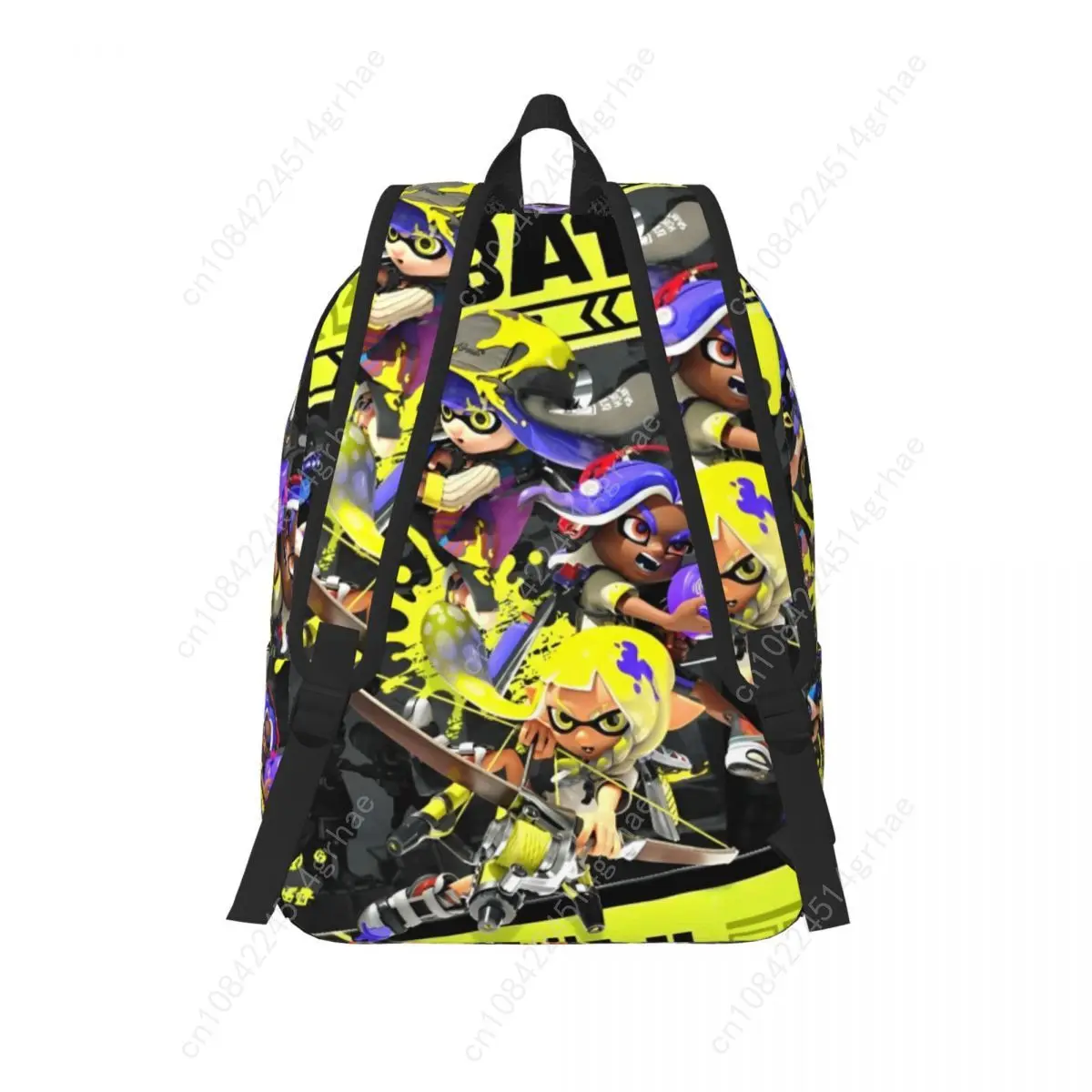 Tas Ransel Remaja Splatoon untuk Game Video, Ringan, Tas Bisnis untuk Pelajar, Pria Wanita, Tas Laptop Komputer, Tas Kanvas