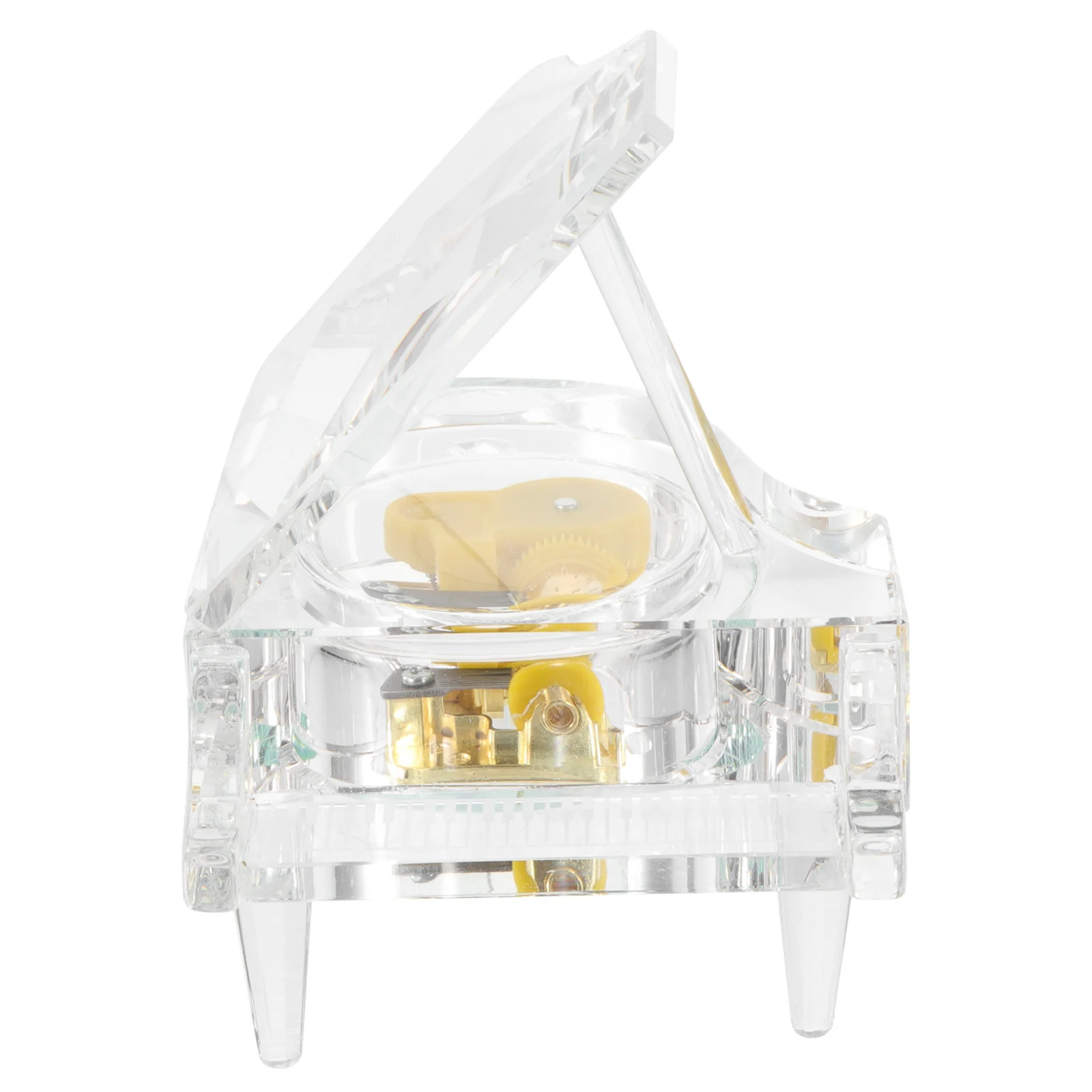 

1 Set Crystal Music Box Piano Shape Kids Musical Box Desktop Decor Delicate Melody Gift Creative Educational For Children Simple