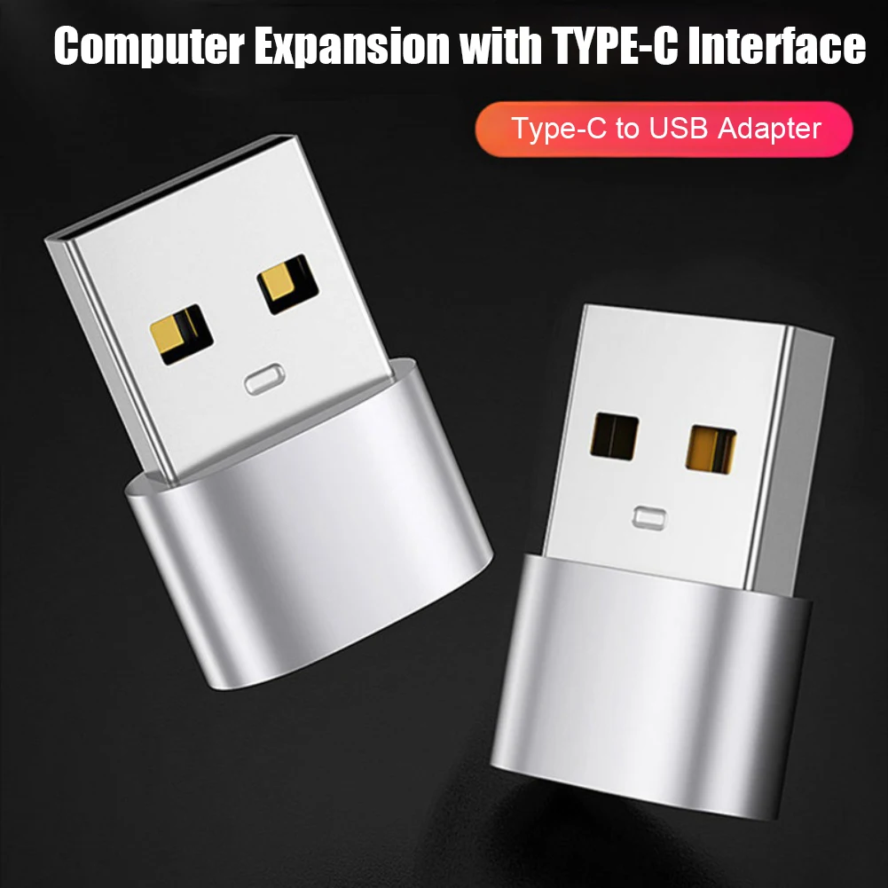 Portable Charging Adapter Type-C Female To USB 2.0 Male Transverter OTG Adapter For Mobile Phones Tablets Laptop