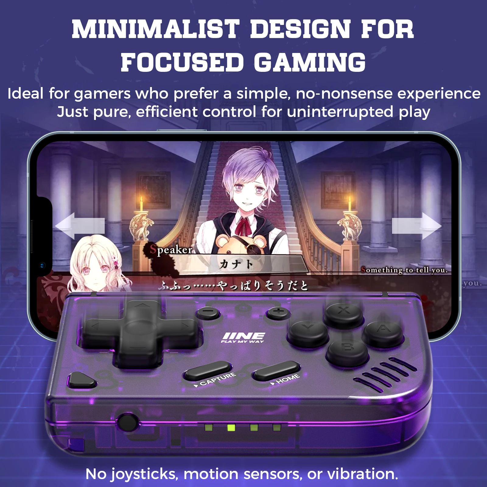 IINE Retro Controller Mini Ananke /Turbo function & Interchangeable joystick and D-pad & Multi-platform controller & ZL and ZR B