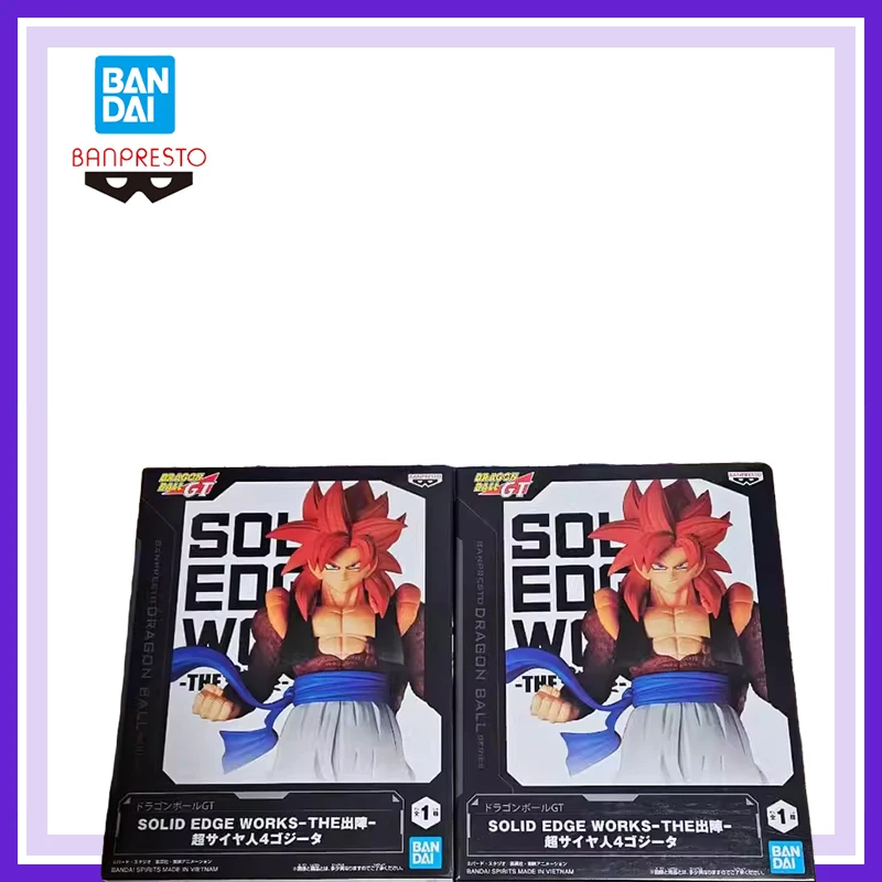 Bandai Banpresto Original Dragon Ball Gt Solid Edge Works Deployment Gogeta Anime Action Figures Model Ornaments Decoration Toy