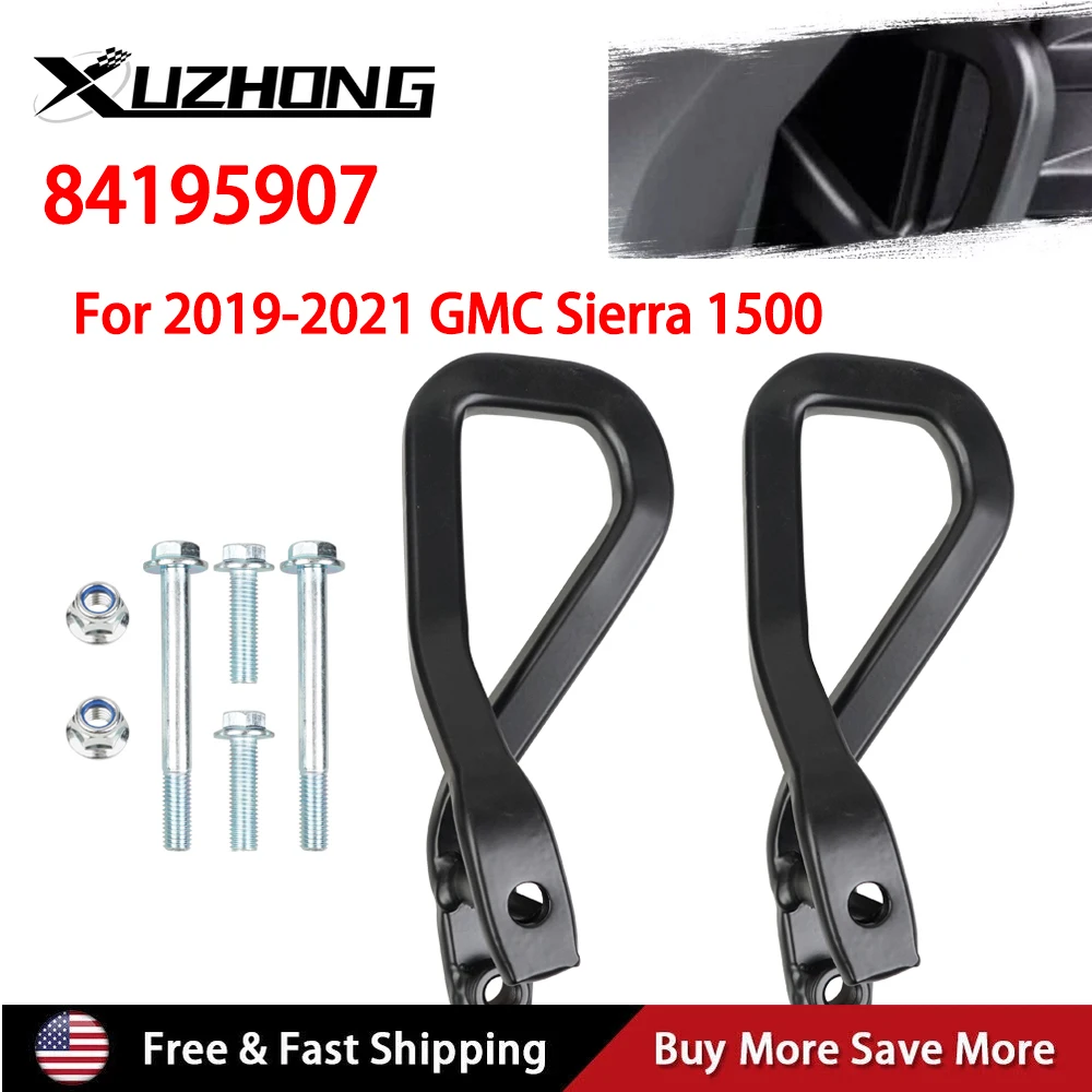 

84195907 Передние крючки для выемки буксира с болтами черного цвета для GMC Sierra 1500 TH-1037-BK 2019-2021 гг.
