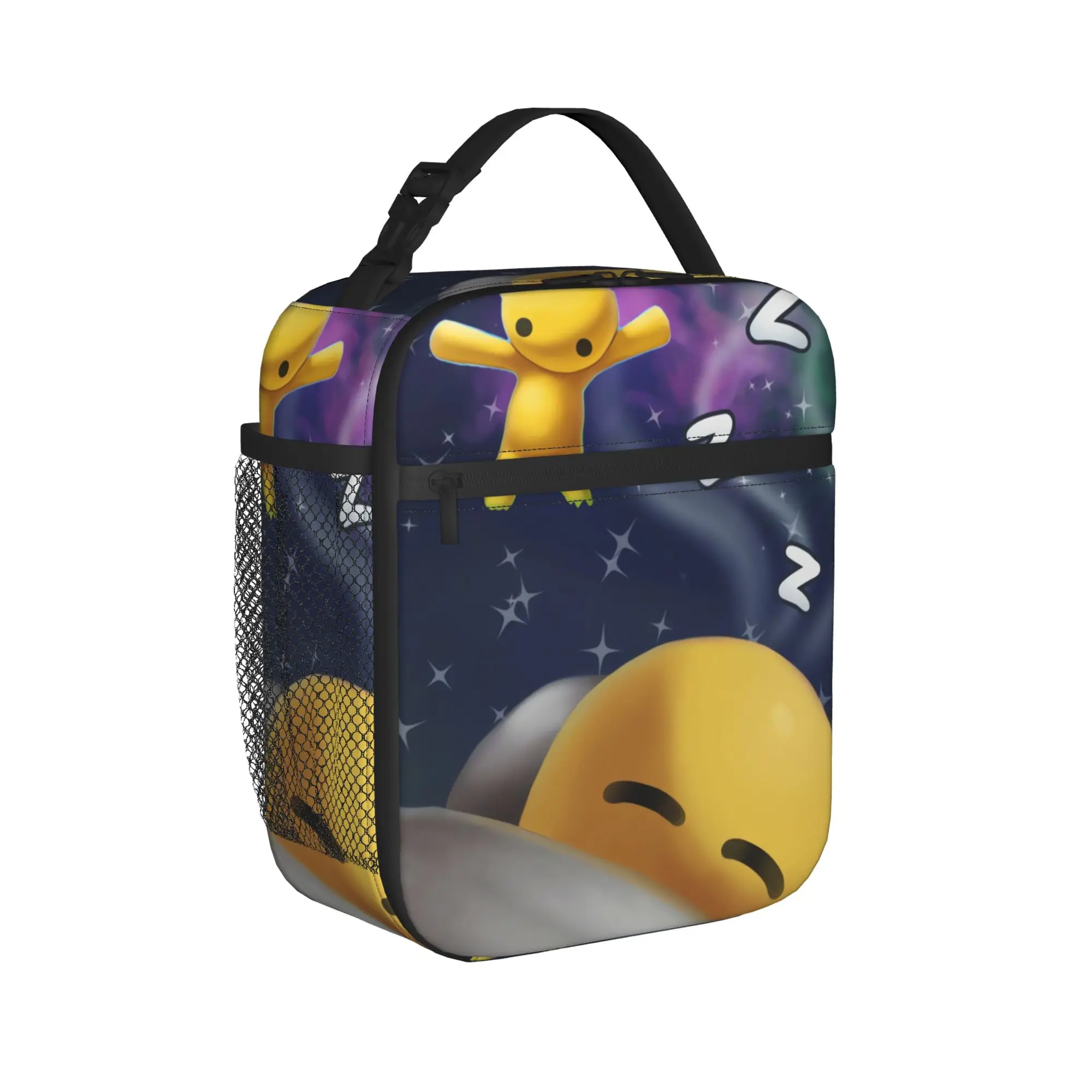 Wobblys Life Gaming Funny Lunch Bag Fun Lunch Box Travel Portable Insulated Thermal Lunch Bags For Girls Oxford Print Cooler Bag