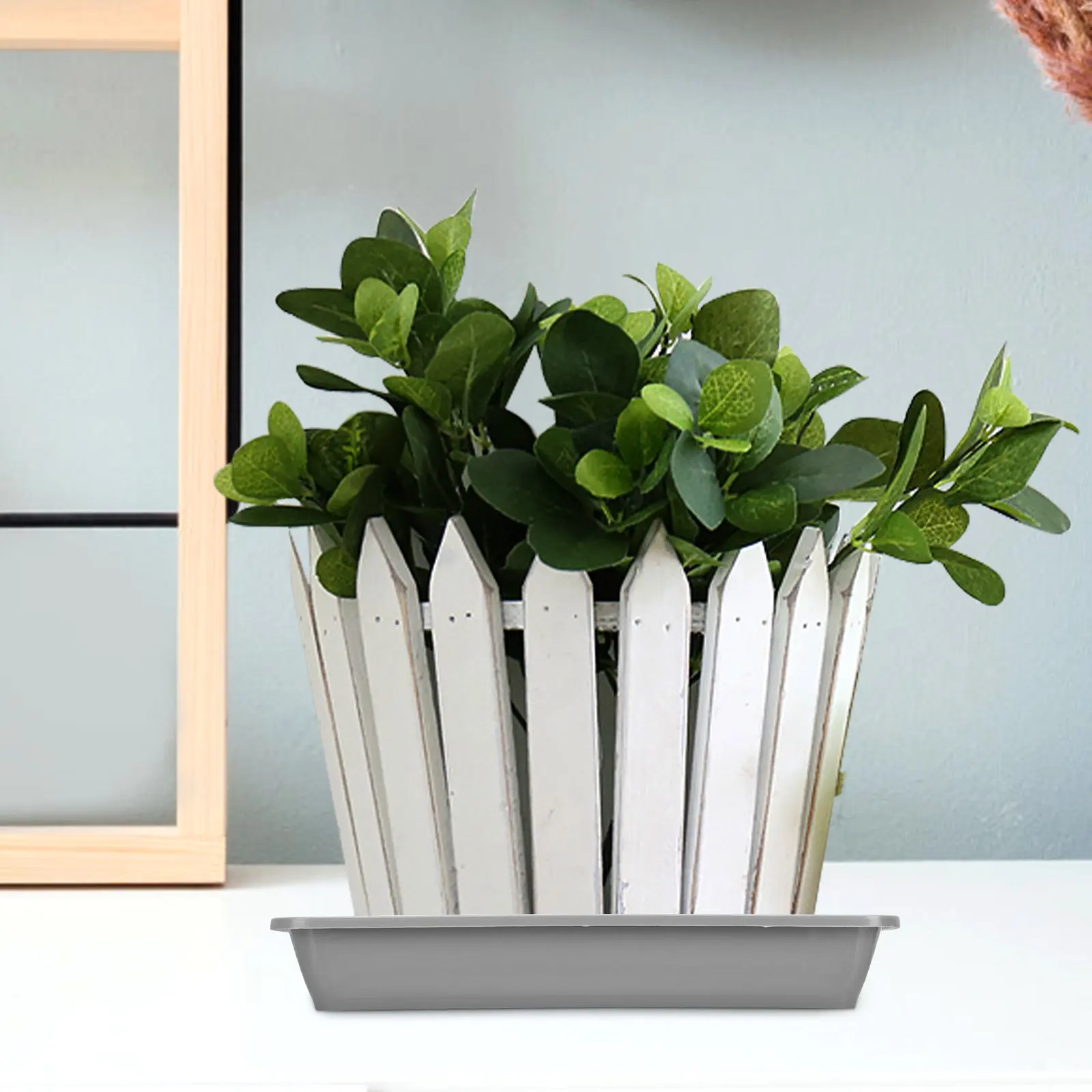 10Pcs Flowerpot Tray Simple Design Plastic Potted Plant Bases Gardening Water Trays Balcony Bonsai Plant Pot Plate Reusable