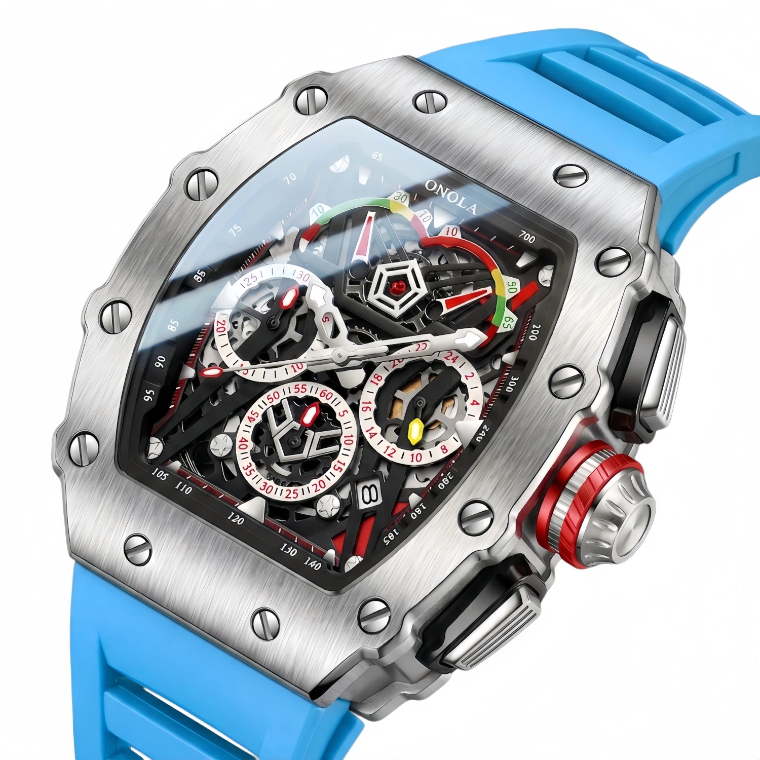 ONOLA 2021 Top Brand Watch Men Luxury Multifunctional Luminous Waterproof Sports Chronograph Quartz Watches Clock Relogio image 3