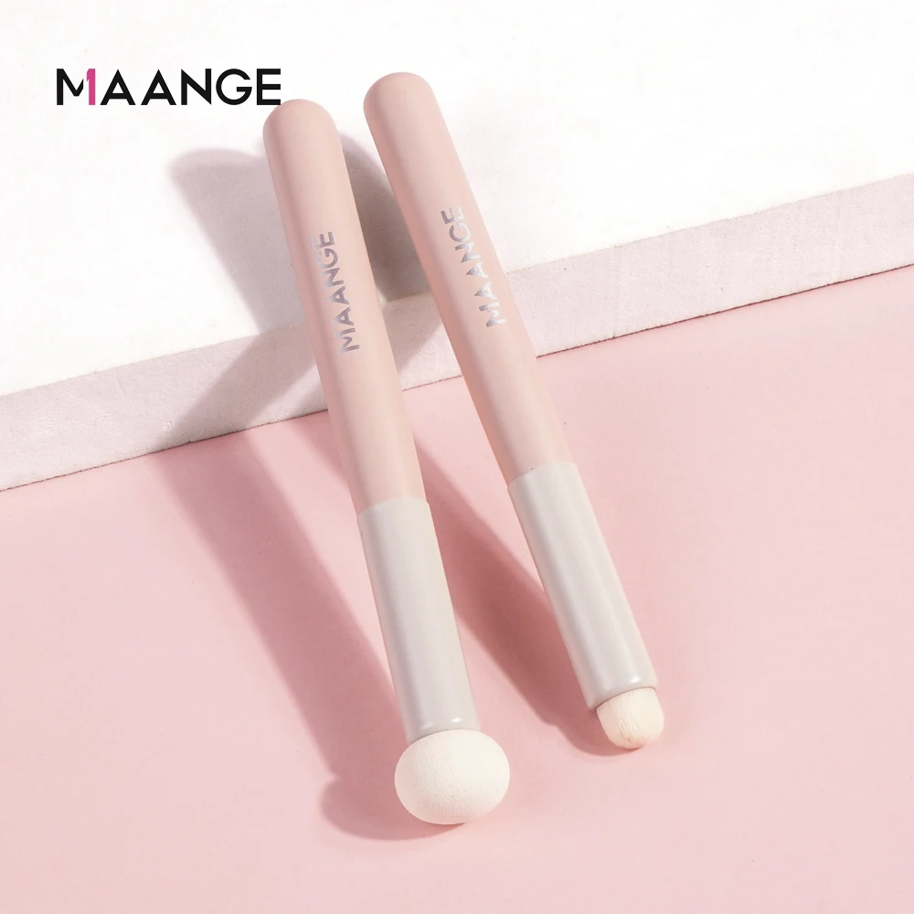 MAANGE 1-2Pcs Round Head Mushroom Lip Brush Makeup Brush Foundation Concealer Wooden Handle Single Brush Cosmetic Beauty Tool