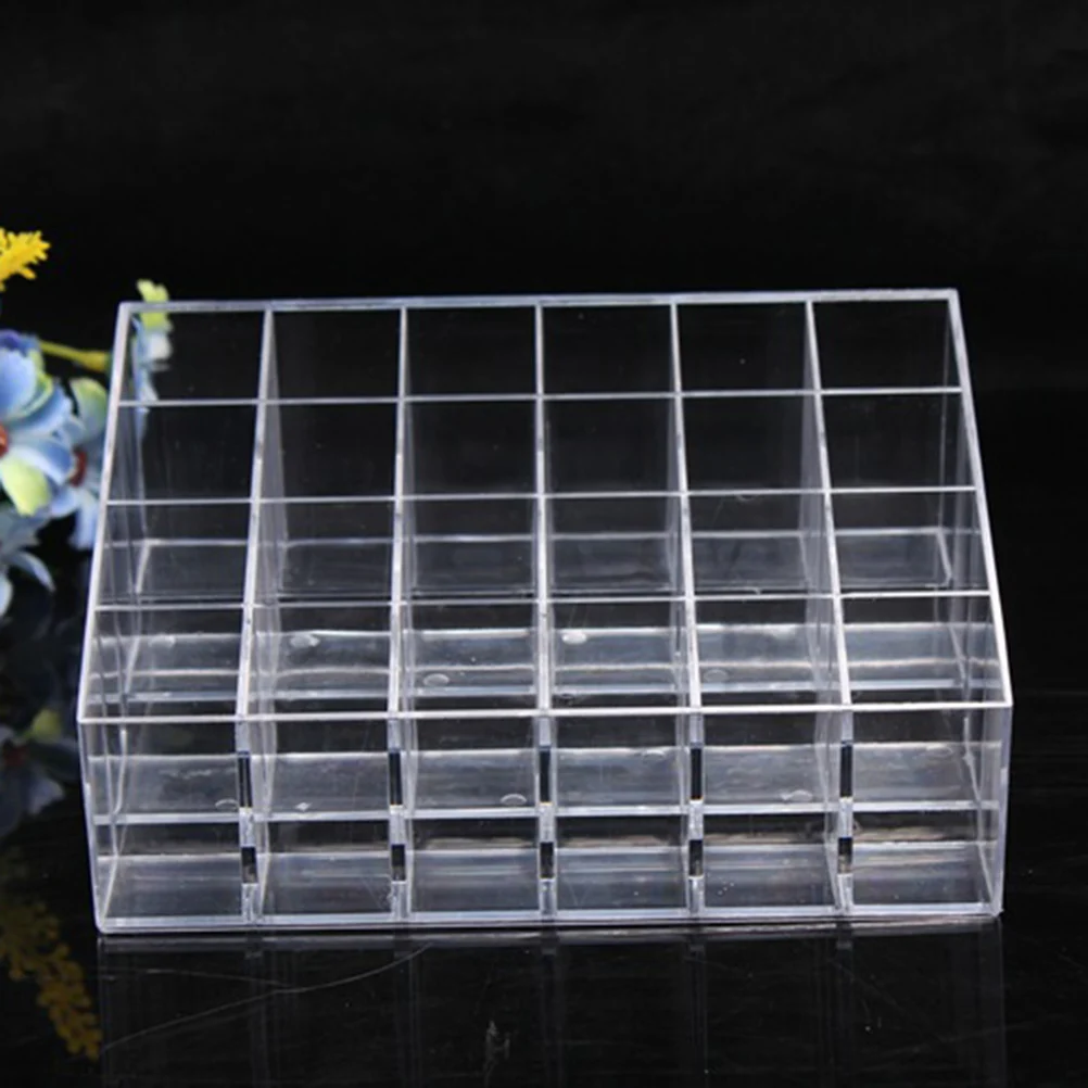 

Portable Slots Storage Box Makeup Lipstick Holder Jewelry Organizer Large Storage Display Boxes Case