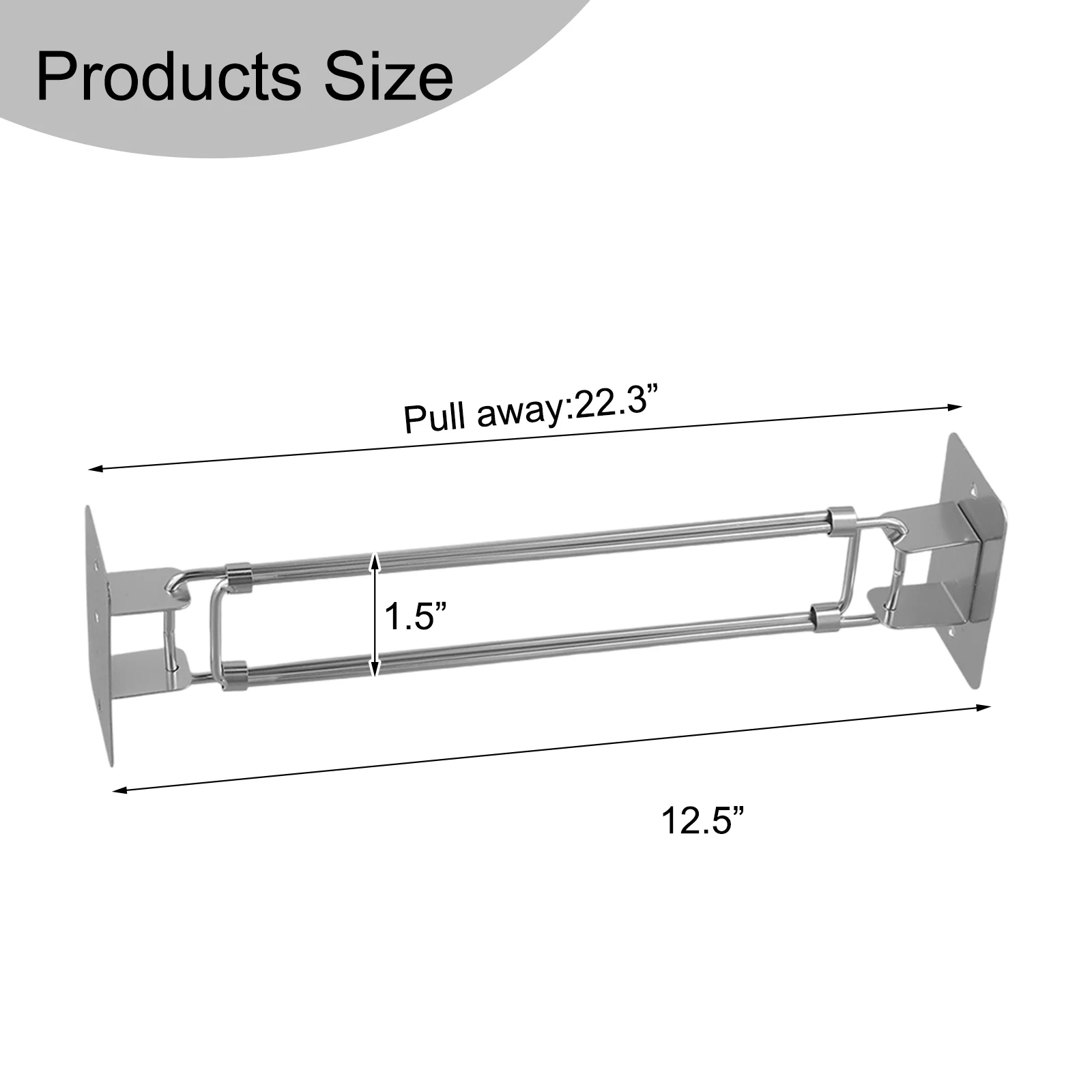 Long-Lasting Storage Solution Adjustable Fridge Bars Organize Refrigerator Bars Easy Installation Electroplating Treatment