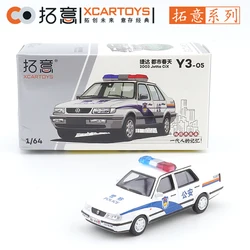 XCARTOYS 1/64 Jetta Urban Spring - Public Security Car Alloy Toys Motor Vehicle Diecast Metal Model Kids Xmas Gift Toys for Boys