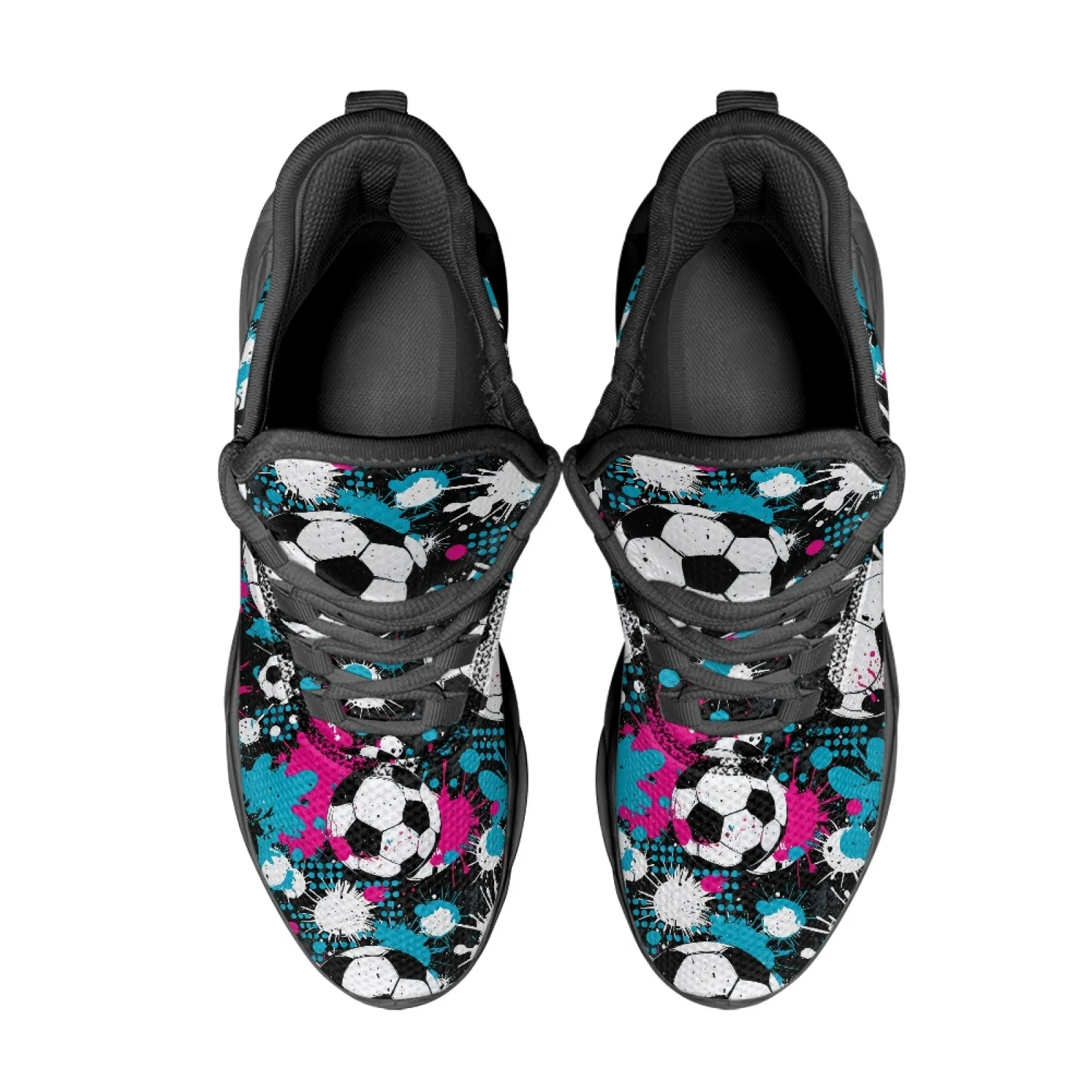 PENSTROLL Football Pattern Athletic Shoes Men's Running Shoes for Mens Non Slip Blade Sneakers