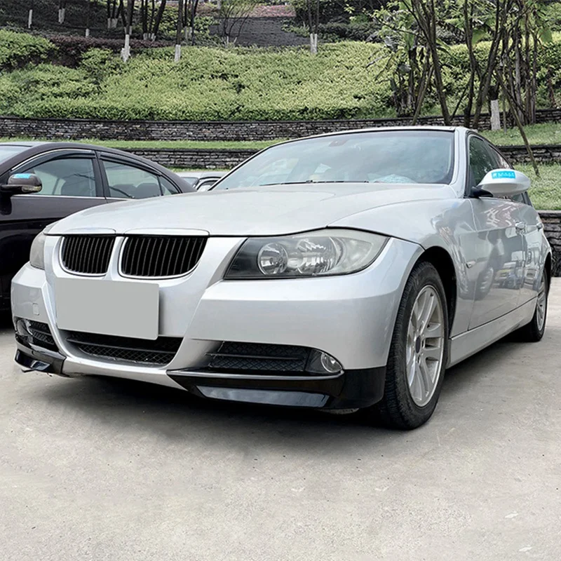 NEW-Car Front Bumper Lip Corner Cover Trim Lower Protector Splitter Spoiler For BMW E90 E91 320I 330I 2005-2008